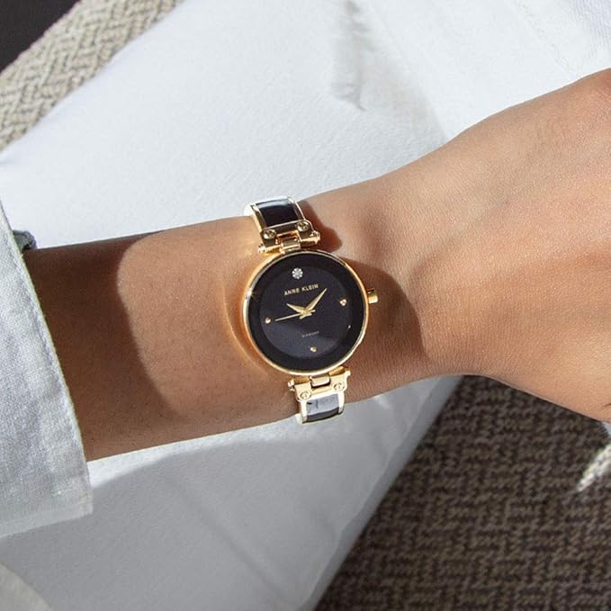 Anne Klein Relógio feminino genuíno com mostrador de diamante na Amazon
