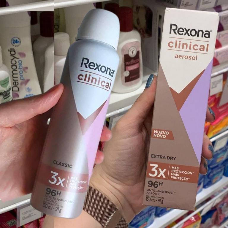 Antitranspirante Aerosol Rexona Clinical Classic 150ml na Amazon