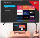 AOC 43S5135/78G – Smart TV LED 43″ Full HD, Design sem bordas, Wifi, Conversor Digital, USB, HDMI na Amazon
