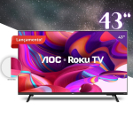 AOC 43S5135/78G – Smart TV LED 43″ Full HD, Design sem bordas, Wifi, Conversor Digital, USB, HDMI na Amazon