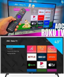 AOC 43S5135/78G – Smart TV LED 43″ Full HD, Design sem bordas, Wifi, Conversor Digital, USB, HDMI na Amazon