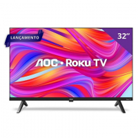 AOC, Smart TV, Roku, 32'' HD, 32S5045/78G, Com HDMI, USB, Wi-Fi, Conversor Digital na Amazon
