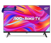 AOC, Smart TV, Roku 43” Full HD, 43S5045/78G, com HDMI, USB, Wi-Fi, Conversor Digital na Amazon