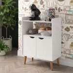 Aparador Buffet Retrô 2 Portas Grécia Ripado 3D Luxo (Branco) na Amazon