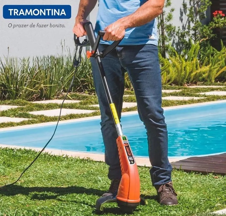 Aparador De Grama Elétrico Tramontina Ap1000t Com Diâmetro De Corte De 280 Mm 1000 W 220 V 1000w na Amazon
