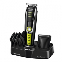 Aparador De Pelos Mondial Super Groom 6 Em 1 - Preto+verde na Netshoes