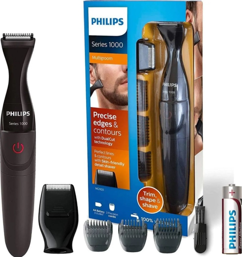 Aparador de Pelos Philips sem Fio Multigroom MG1100/16 Bivolt na Carrefour