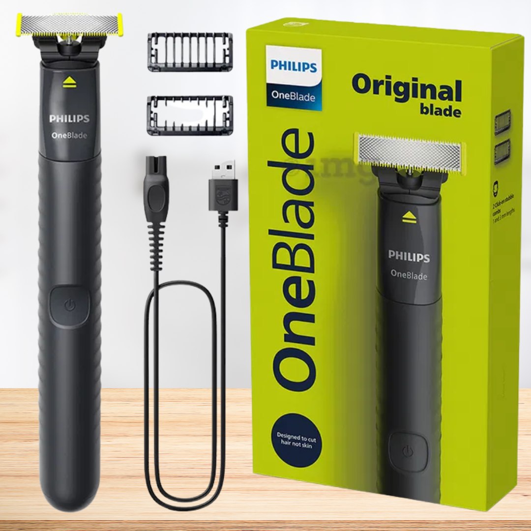 Aparador Philips OneBlade QP1424/10 Bivolt – Preto na Extra