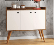 Aparador Sala de Jantar/Balcão Buffet 3 Portas Wood Premier (Freijo/Off White) na Amazon