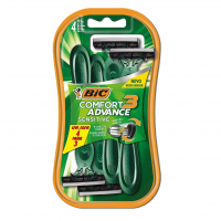 Aparelho De Barbear BIC Comfort 3 Advance, Pele Sensível, Verde, C/ Fita Lubrificante na Amazon