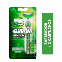 Aparelho De Barbear Gillette Mach3 Acqua Grip 1 Aparelho + 2 Cargas na Pague Menos