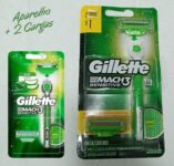 Aparelho de Barbear Gillette Mach3 Acqua-Grip Sensitive + 2 Cargas na Amazon