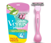 Aparelho de Depilação Descartável Suave Sensitive, 4 Unidades – Gillette Venus na Amazon