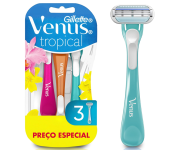 Aparelho de Depilação Feminina Descartável com Aloe e Cabo Perfumado com Aroma Tropical – Gillette Venus – 3 unidades na Amazon