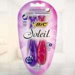Aparelho de Depilar BIC Soleil, Rosa e Roxo, com Fita Lubrificante de Óleo de Coco, 2 Unidades na Amazon