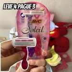 Aparelho de Depilar BIC Soleil Rosa, Roxo e Laranja Leve 4 Pague 3 na Amazon