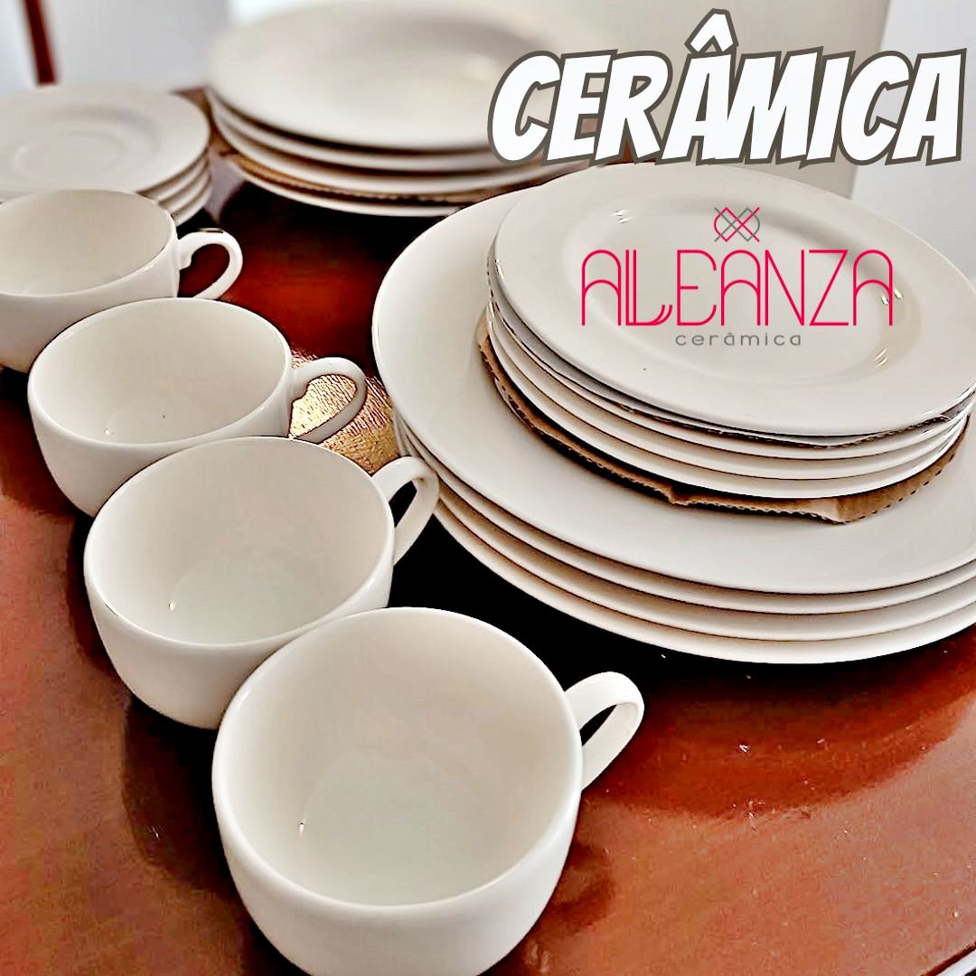 Aparelho de Jantar 20 pçs Branco Liso Alleanza na Amazon