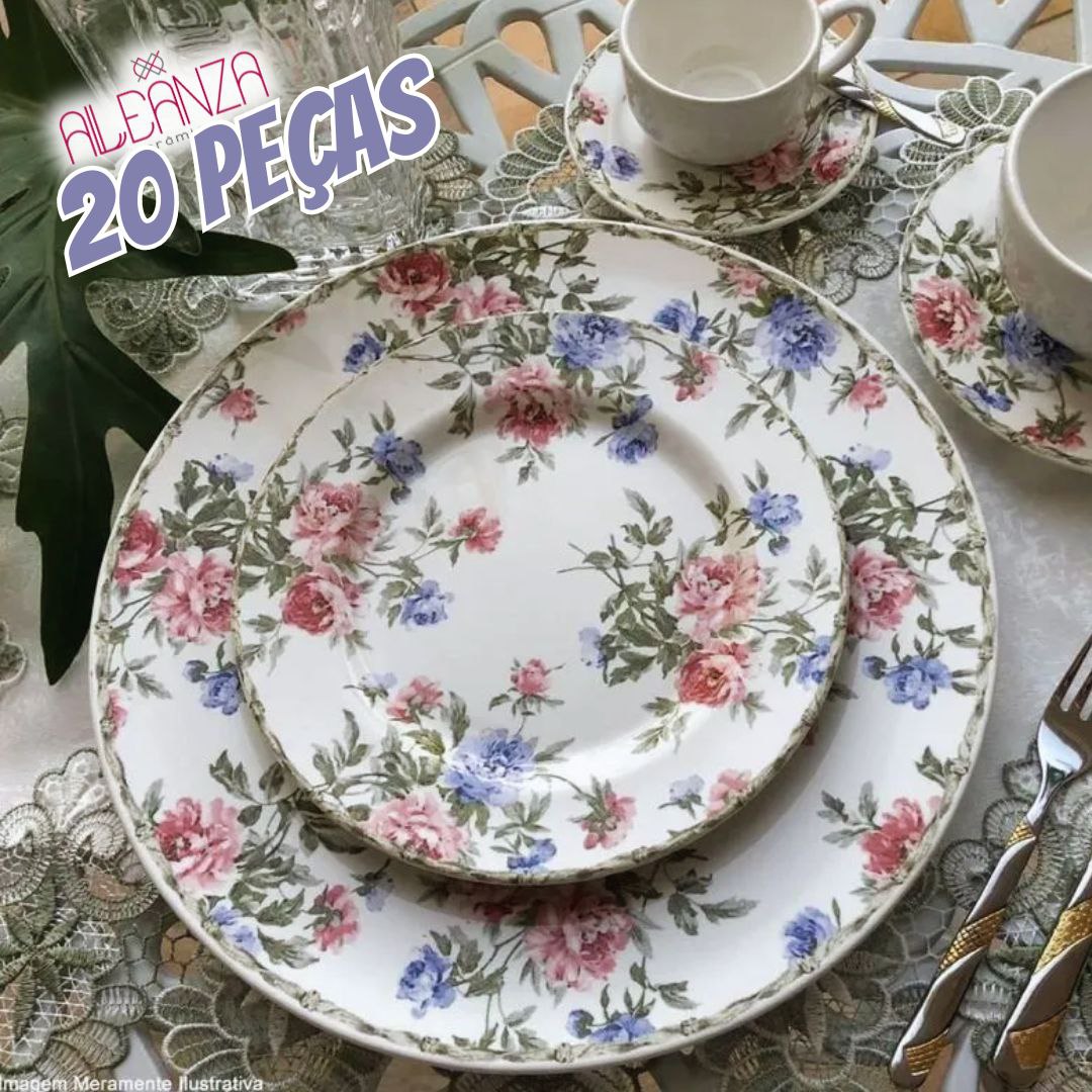 Aparelho de Jantar 20 pçs Romântica 2 Alleanza na Amazon
