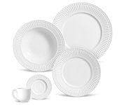 Aparelho de Jantar 20 Peças Roma Branco na Amazon