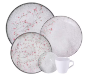 Aparelho de Jantar 20 peças Tramontina Floralis em Porcelana – Floral na Casas Bahia