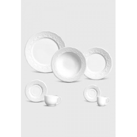 Aparelho de Jantar 42 Peças Madeleine Branco Porto Brasil na Dafiti