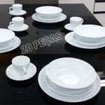 Aparelho de Jantar Chá 20 Peças Haus de Cerâmica – Branco Redondo Decorato na Magazine Luiza