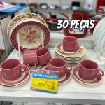 Aparelho de Jantar Chá 30 Peças Biona – Cerâmica Redondo Rosa Donna AE30-5160 na Magazine Luiza