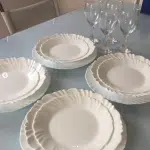 Aparelho de Jantar com Taça 16 Peças Duralex – Redondo Branco Pétala na Magazine Luiza
