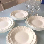 Aparelho de Jantar com Taça 16 Peças Duralex – Redondo Branco Pétala na Magazine Luiza