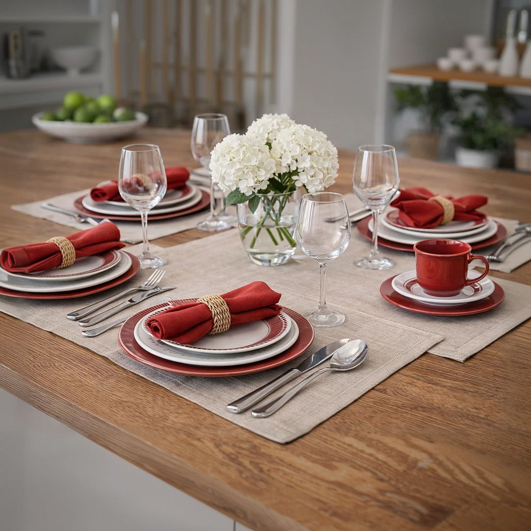 Aparelho de Jantar e Chá 20 Peças Biona Redondo Cerâmica Donna 24 Marsála Oxford na Amazon