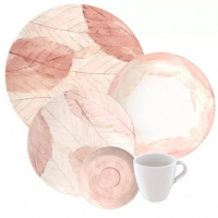 Aparelho De Jantar E Chá 20 Peças Tramontina - Porcelana Rose Redondo na Magazine Luiza