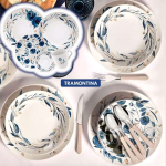 Aparelho de Jantar e Chá 20 Peças Tramontina – Porcelana Azul Redondo Ana Flor na Magazine Luiza