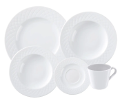 Aparelho de Jantar e Chá 20 Peças Tramontina – Porcelana Branco Redondo Ingrid na Magazine Luiza