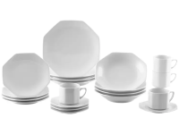 Aparelho de Jantar e Chá Porcelana – 20 Peças – Schmidt – Oitavado Orion na Magazine Luiza