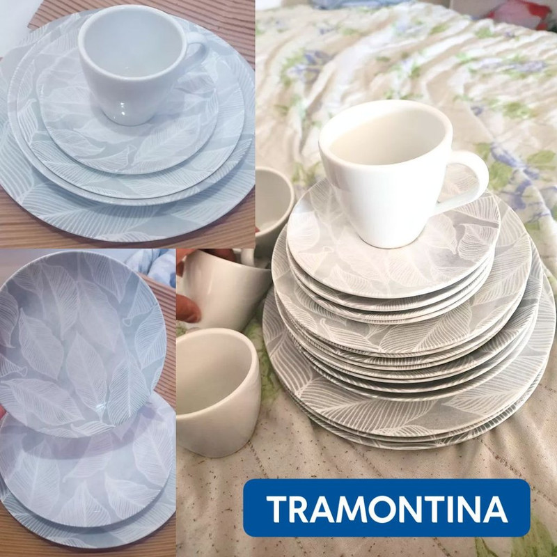 Aparelho de Jantar Tramontina Arbo em Porcelana Decorada 20 Peças na Amazon