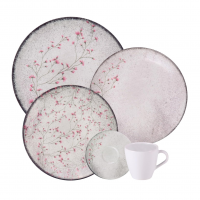 Aparelho De Jantar Tramontina Floralis Em Porcelana Decorada 20 Peças na Amazon