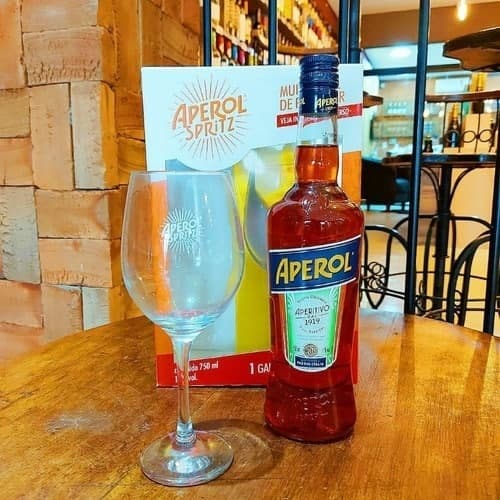 Aperitivo Aperol 750 ml + TAÇA na Amazon