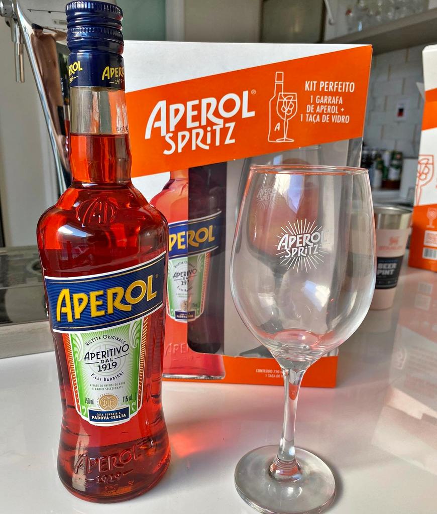 Aperitivo Aperol 750 ml + TAÇA na Amazon