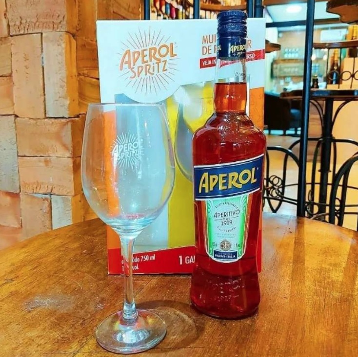 Aperitivo Aperol 750 ml + TAÇA na Amazon