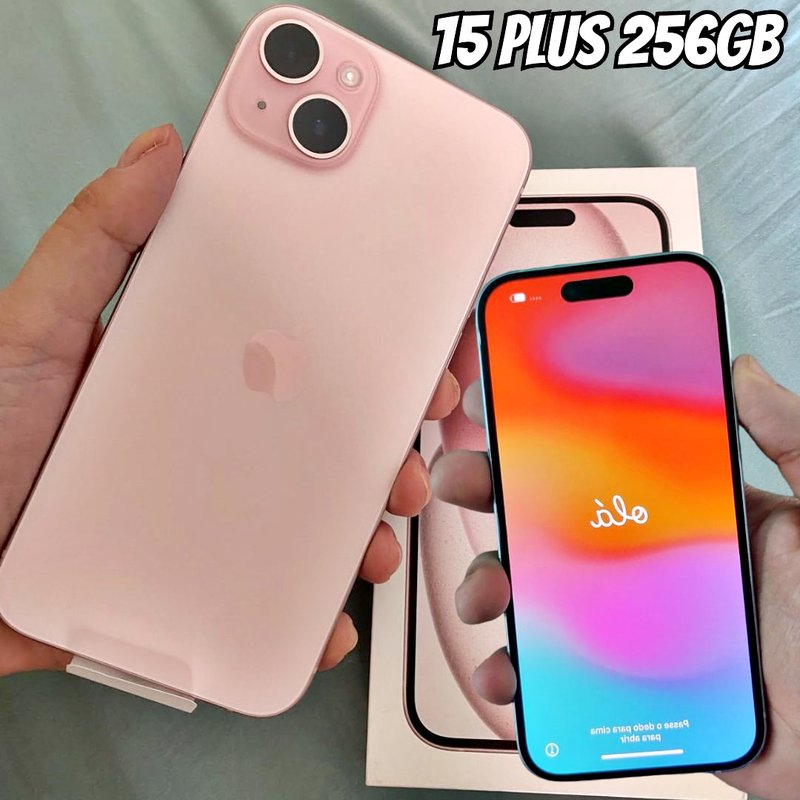 Apple iPhone 15 Plus (256 GB) — Rosa na Amazon