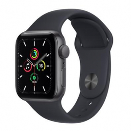 Apple Watch SE 40mm Gps Case de Alumínio Cinza Espacial Sport Band Preto - Mkq13ll/A na KaBuM!