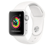 Apple Watch Series 3 (GPS) 38mm Caixa Prateada – Alumínio Pulseira Esportiva Branca na Magazine Luiza