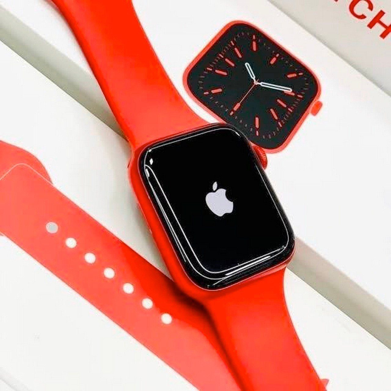 Apple Watch Series 6 40mm Caixa Product Red E Pulseira Product Red Esportiva na Fastshop