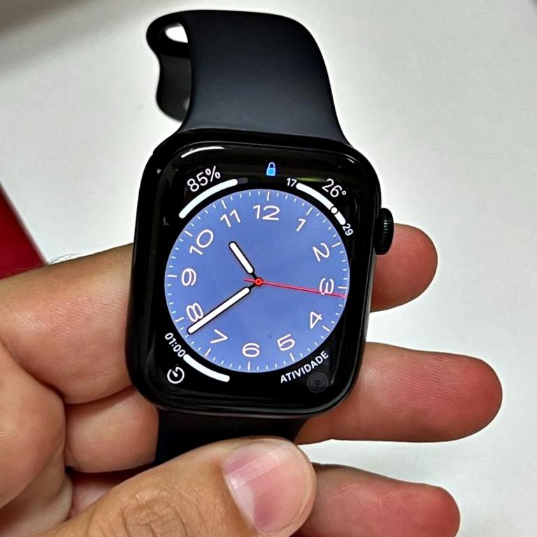 Apple Watch Series 8 (GPS), Smartwatch com caixa meia-noite de alumínio – 41 mm na Amazon