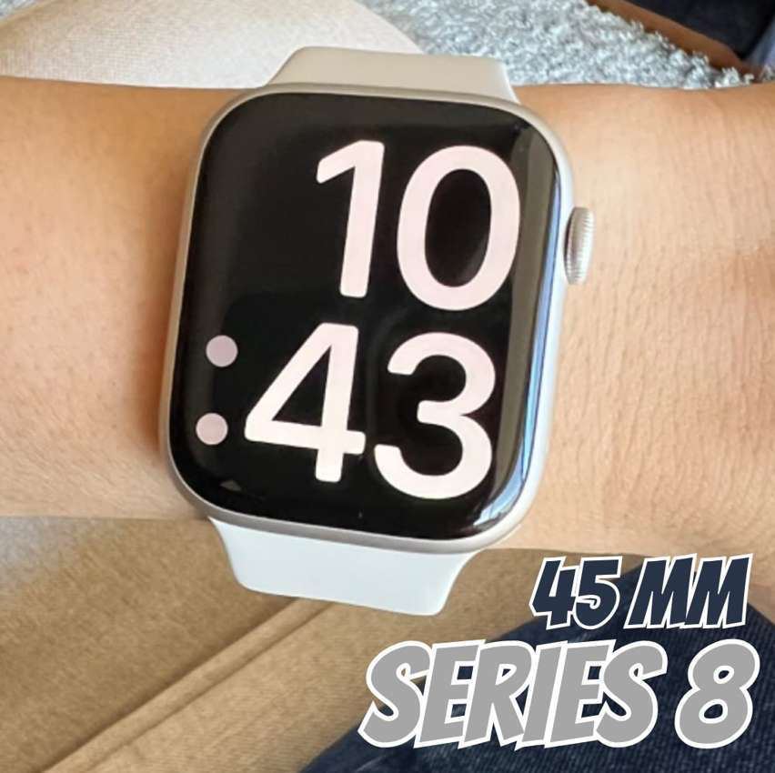 Apple Watch Series 8 (GPS), Smartwatch com caixa meia-noite de alumínio – 45 mm • Pulseira esportiva meia-noite – Padrão na Amazon
