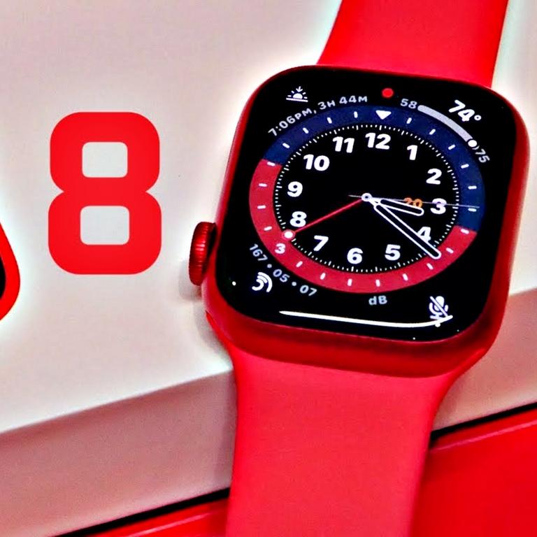 Apple Watch Series 8 (GPS), Smartwatch com caixa (PRODUCT) RED de alumínio – 41 mm • Pulseira esportiva (PRODUCT) RED na Amazon