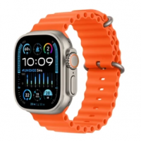Apple Watch Ultra 2 49mm GPS + Cellular, Caixa De Titânio, Pulseira Oceano Laranja, Neutro Em Carbono - MREH3BZ/A na KaBuM!