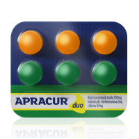 Apracur Duo 500mg + 2mg + 30mg 6 Comprimidos Revestidos na Pague Menos