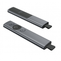 Apresentador Sem Fio Logitech Spotlight Com Conexão USB Ou Bluetooth, Aplicativo Para Personalização De Botões E Alertas E Bateria Recarregável - Cinza na Amazon