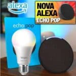 Apresentamos Echo Pop | Smart speaker compacto com som envolvente e Alexa + Lâmpada Elgin 10W na Amazon